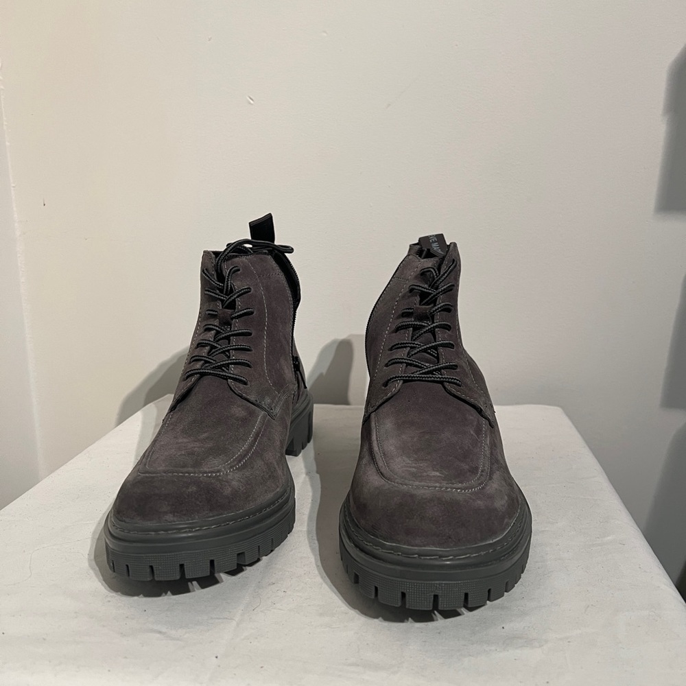 Steve Madden, Gray Suede Boot, Canaan Size 12